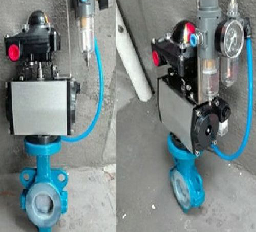 襯氟氣動對夾蝶閥 襯氟氣動對夾蝶閥